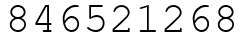 Число 846521268.