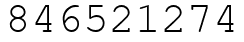 Число 846521274.