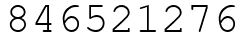 Число 846521276.