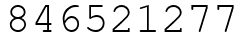 Число 846521277.