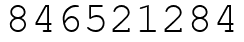 Число 846521284.
