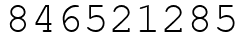 Число 846521285.