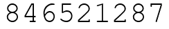 Число 846521287.