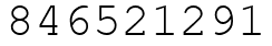 Число 846521291.