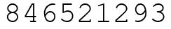 Число 846521293.