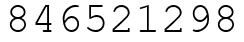 Число 846521298.