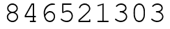 Число 846521303.