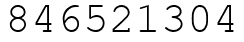 Число 846521304.