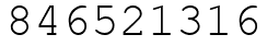 Число 846521316.