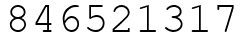 Число 846521317.