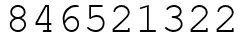 Число 846521322.