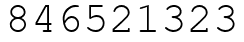Число 846521323.