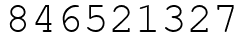 Число 846521327.