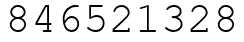 Число 846521328.