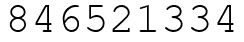Число 846521334.
