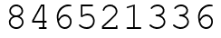 Число 846521336.