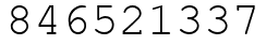 Число 846521337.