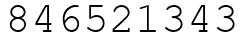 Число 846521343.