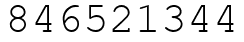 Число 846521344.