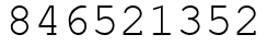 Число 846521352.