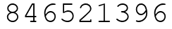 Число 846521396.