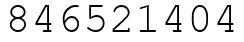 Число 846521404.