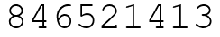 Число 846521413.