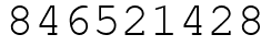 Число 846521428.