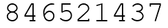 Число 846521437.