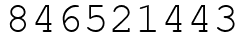 Число 846521443.
