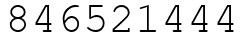 Число 846521444.