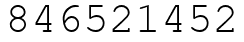 Число 846521452.