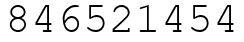 Число 846521454.