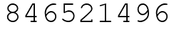 Число 846521496.