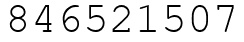 Число 846521507.