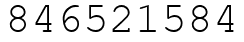 Число 846521584.