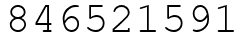 Число 846521591.