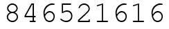 Число 846521616.