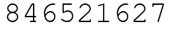 Число 846521627.