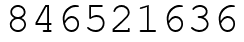 Число 846521636.