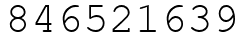 Число 846521639.