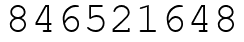 Число 846521648.