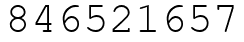 Число 846521657.