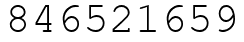Число 846521659.