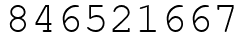 Число 846521667.