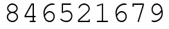 Число 846521679.