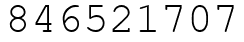 Число 846521707.