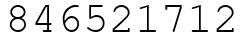 Число 846521712.