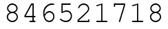 Число 846521718.