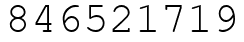 Число 846521719.